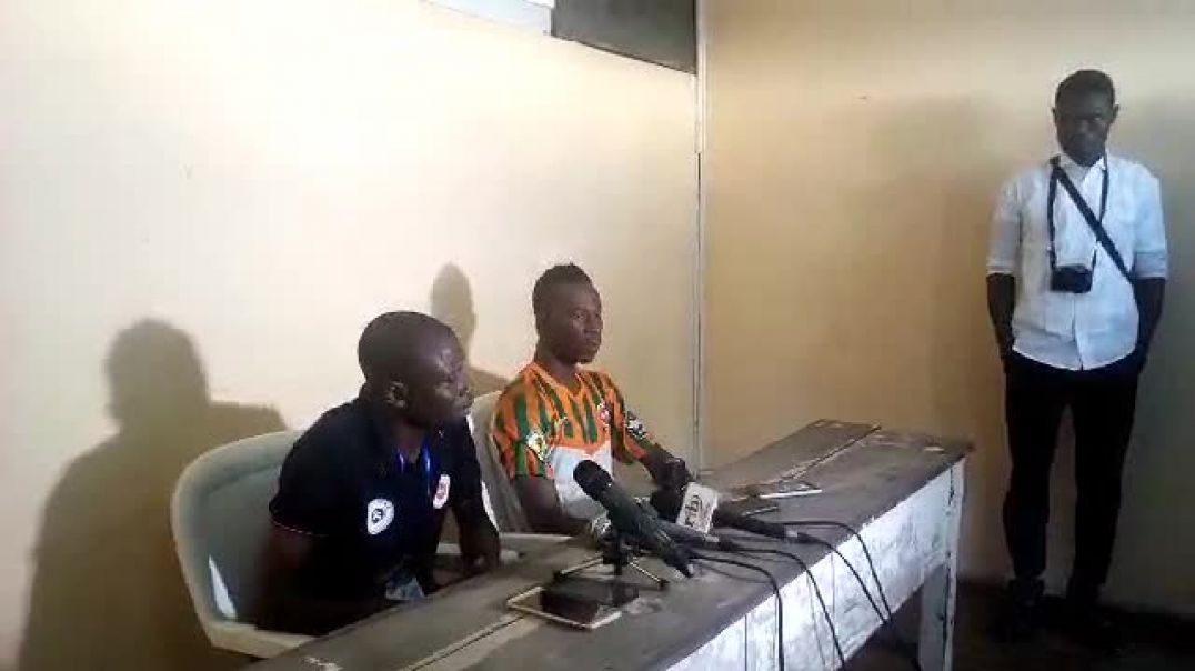 Le coach de Salitas en conférence de presse. Trinité Singbo .mp4