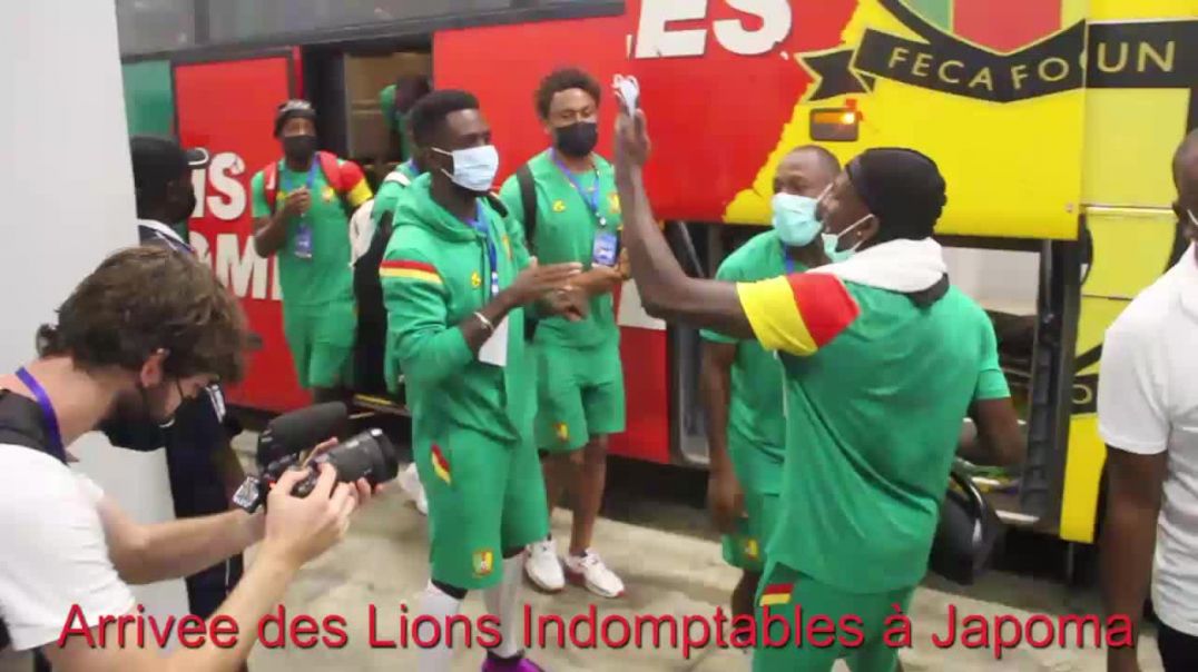 Cameroun Arrivée des Lion Indomptables à Japoma