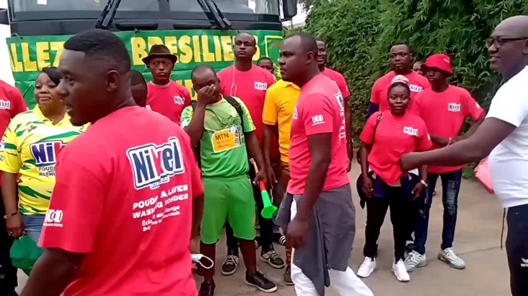 ⁣[Cameroun] finale de la coupe du Cameroun Astres vs PWD départ des supports pour Yaoundé